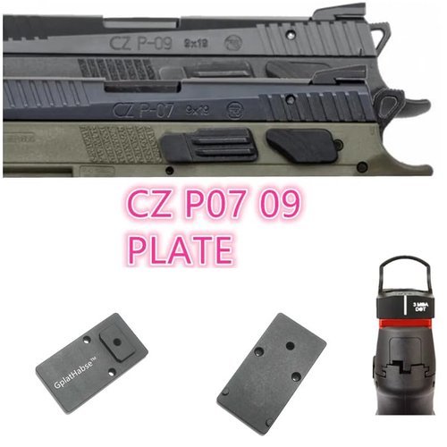 GplatHabse Metal Red Dot Sight Mount Plate for CZ P07, CZ P09,Compatible RMR,Sentry,SRO,507C,Frenzy 1x22x26 Red Dot MOS MOJ Footprint Base (Not Fit Kadet Cadat)