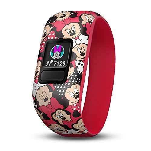 Garmin vivofit jr. 2, Kids Fitness/Activity Tracker, 1-Year Battery Life, Stretchy Band, Minnie Mouse