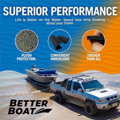 Boat Trailer Bunk Carpet 13ft x 9in Roll 1/4" Thick - 9" Width, Black — Better Boat (Variation: 9" 1 Pack)