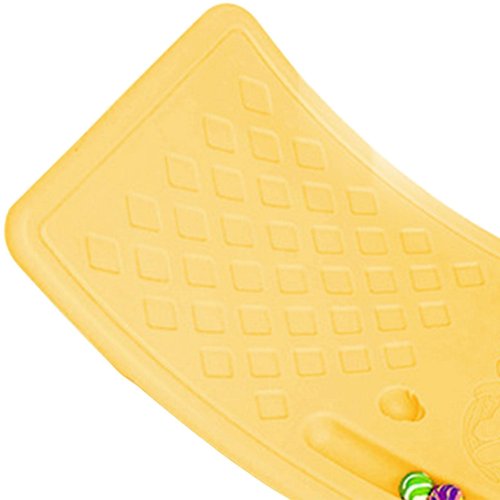 Kdjuope 2Pcs Board Birthday Gifts Rocker Board Body Training Anti Slip Balance Board for Kids for Fitness, Stability, Indoor, Boys Girls, Yellow Blue
