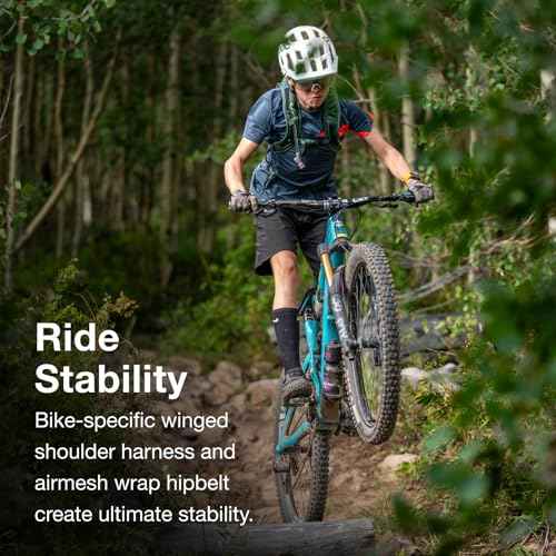Osprey Raptor Jr Boy's Mountain Biking Backpack with Hydraulics Reservoir, Tundra Green
