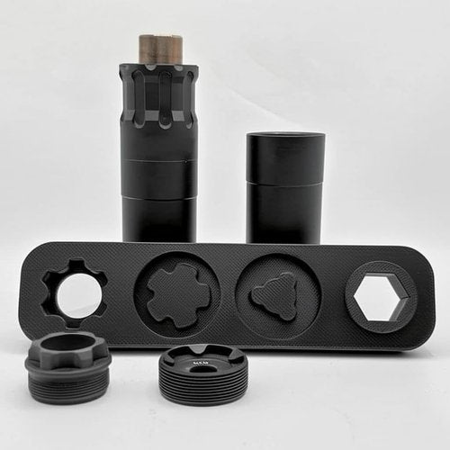 Rugged Obsidian 9/45 Suppressor Multi Tool/Wrench - 4 in 1 - Black - Heavy-Duty Carbon Fiber Infused - Made in USA (Tool Only)