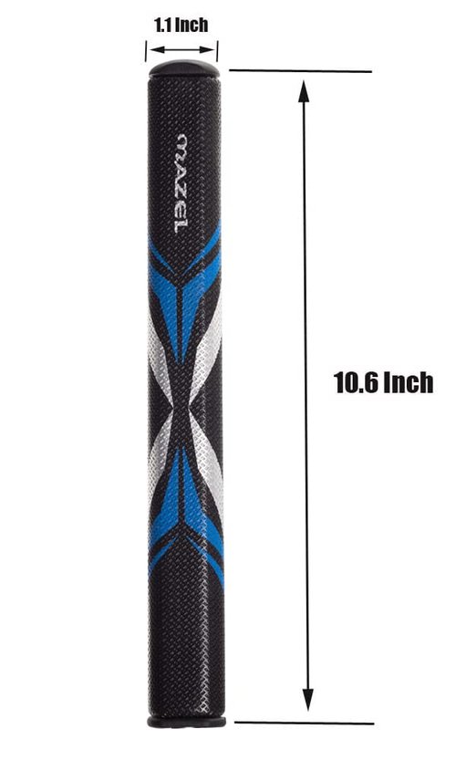 MAZEL Ultra-light Golf Putter Grip for Men - 2.0 Advanced Surface Texture Non-slip Golf Grip,Great Comfortable Feel and More Consistent Stroke. (Black Blue)