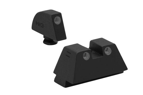 MEPRO Tru-Dot Sup Height tritium Night Sights Compatible with Glock 17 19 22-25 28 31-35 37 38 40 Yellow tritium Rear dots Glow on Sight self Illuminated Meprolight Metal Sights