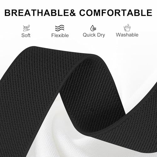 Stretchy Nylon Sport Strap for Garmin Venu & Forerunner 165/55/245/645 - Black Panther/White Leopard/Dark Wine Red/Black
