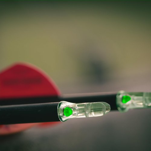 Halo Nock FIT Lighted Nocks for Archery & Bowhunting, Fits .204, .233, & .244-.246 Internal Diameter Arrows, Green, 3-Pack