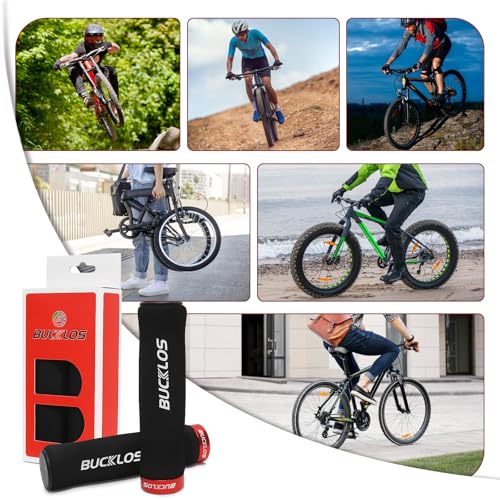 Black Locking MTB Bike Handlebar Grips Foam Anti-Slip Comfort