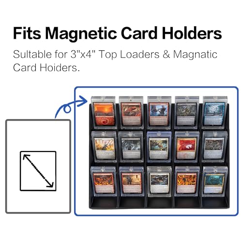 Trading Card Sorting Tray 3 Pack for Sports Cards, Top Loaders & Magnetic Holders