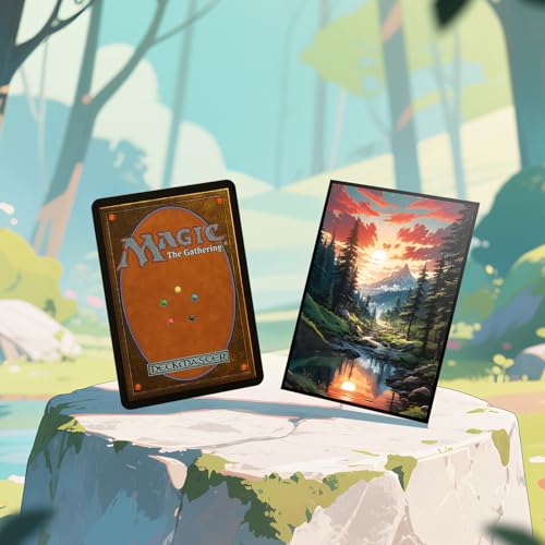 MTG Card Sleeves - Taiga Red Green Fantasy Dual Lands Series - 100 Count Standard Size TCG Art Sleeves