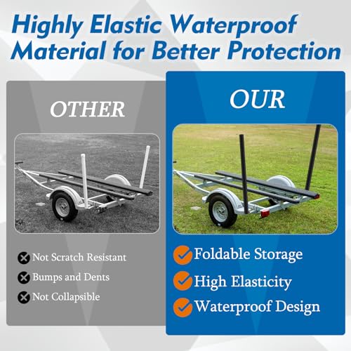 48 Inch Neoprene Boat Trailer Guide Pole Covers Pair - Heavy Duty Marine Protectors