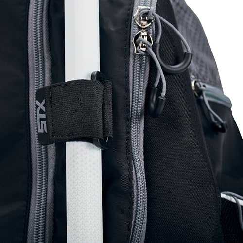 STX Lacrosse Sidewinder Lacrosse Backpack, Black/Red