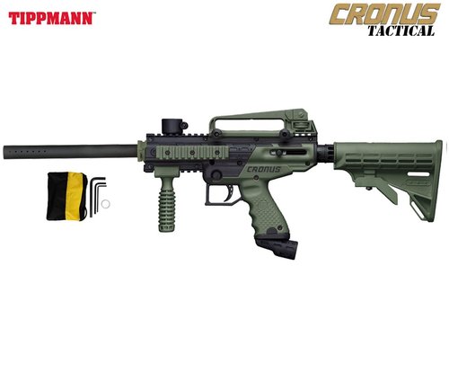 Maddog Tippmann Cronus Tactical Bronze HPA Paintball Gun Marker Starter Package - Black/Olive