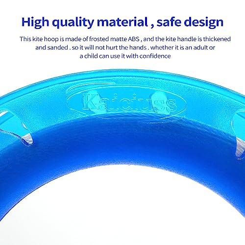 Kids Kite Hoop Set with Reinforced Line - Blue & Purple, Easy to Use