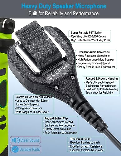Multi-Pin Speaker Microphone for Kenwood Radios - Rugged, Clear Sound