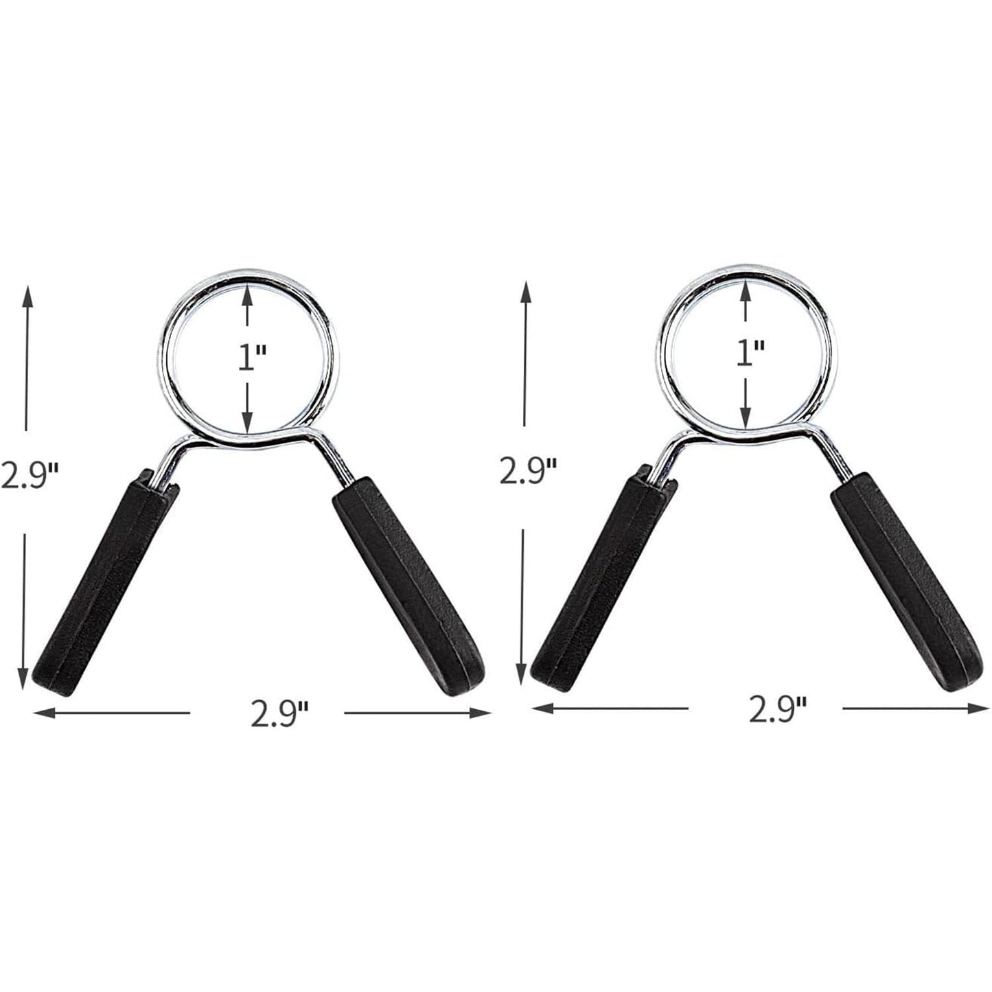 EastyGold Barbell Clamps Dumbbell Spring Clip Circlip Collars 1 Inch Weight Bars Clips Fitness Weightlifting Lock Buckle for Standard Bar 25mm 2 Pack