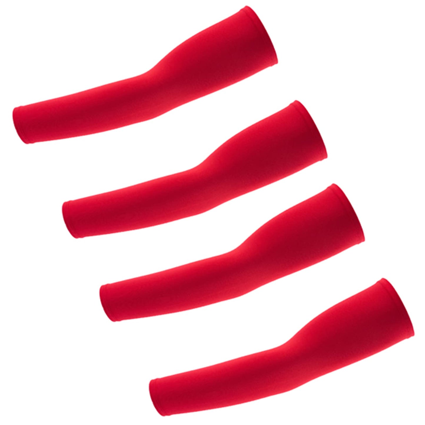 Atneato UV Protection Cooling Arm Sleeves - Arm Warmers Sun Protective Tattoo Sleeves for Men Women (2 Pairs Red)