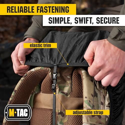 Waterproof Backpack Rain Cover for 30-40L Hiking Travel Camping Black Medium