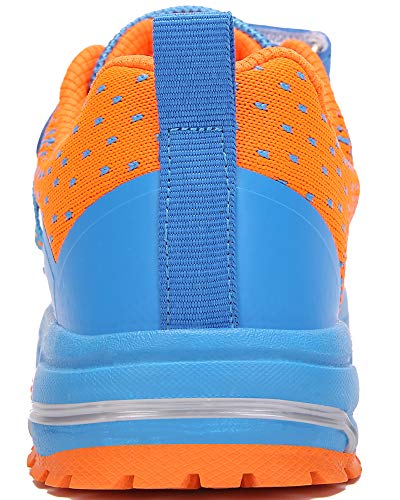 Kids Sneakers Lightweight Boys Girls Tennis Shoes - 13 Little Kid, Blue & Orange
