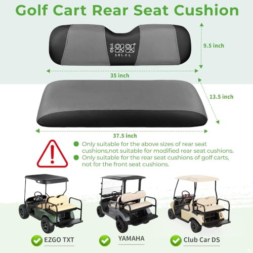 Golf Cart Seat Covers for Yamaha EZGO & Club Car - Dark Gray & Black, Universal Fit