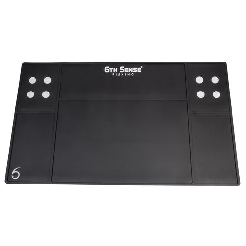 6th Sense Magnetic Rigging Mat – Non-Slip, Oil-Resistant Tackle & Reel Maintenance Mat with Magnetic Zones for Hooks & Parts