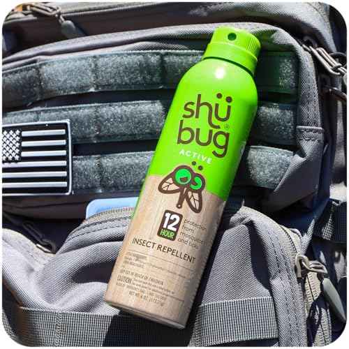 Shubug Active Insect Repellent Spray with Picaridin, DEET Free Mosquito and Tick Protection, Long Lasting Up to 12 Hours, Unscented, 6oz (Pack of 2)