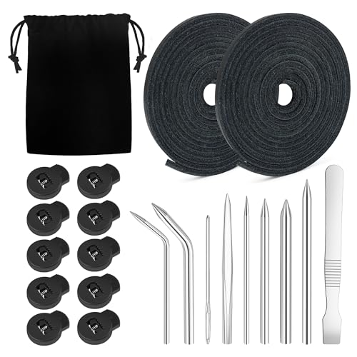 Baseball Glove Repair Lacing Kit with Leather Laces & Needles