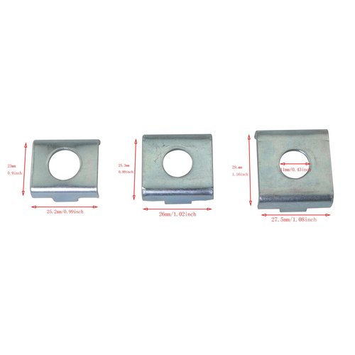 DGBRSM 12pcs 23mm+25mm+30mm Bicycle Training Wheel Positioning Mounting Plate Spacer Pedal Cycle Stabilizer Support Bar Positioning Mounting Plate Washers