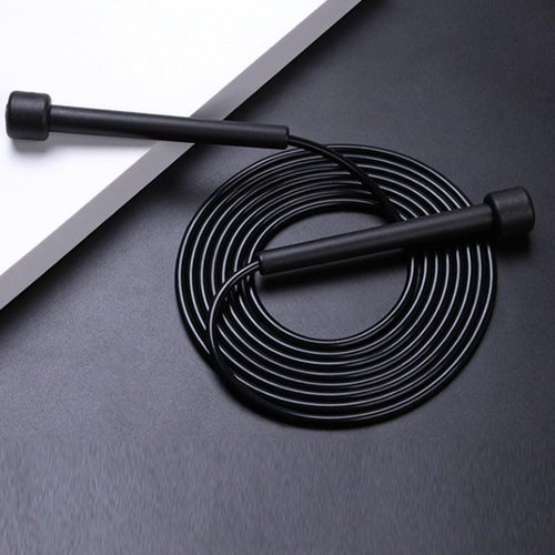Lightweight Jump Rope for Fitness and Exercise, Adjustable Jump Ropes, Cardio and Endurance Training, Jumping Rope for Workout,Black
