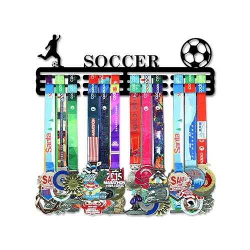 Resama Medal Hanger Holder Display Wall Rack Frame Shelf-Medal Hanger Awards Ribbon Soccer,Gymnastics,Holder Display Rack for 60 Medals