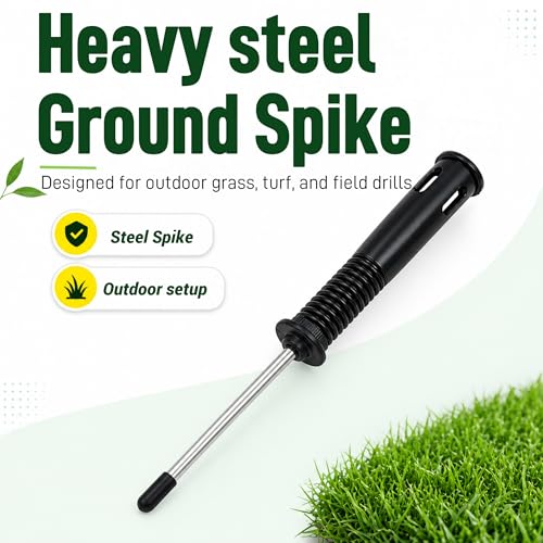 Adjustable Soccer Agility Poles with Steel Ground Nails - 5 FT Training Equipment
