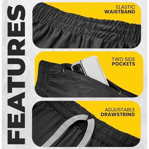 NY Threads Men's Athletic Shorts Quick Dry Loose-Fit Lightweight Running Workout Gym Shorts with Pockets