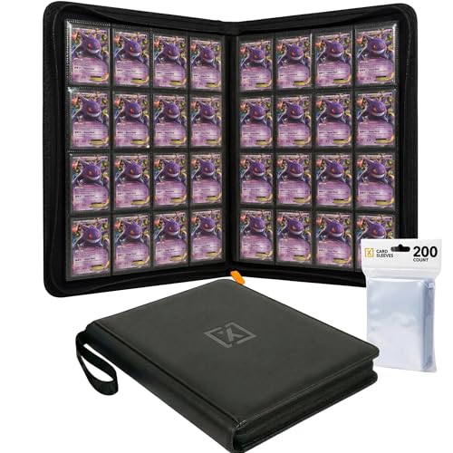 X PRO 1000+ Card Binder Black with 200 Sleeves | TCG, Sports, MTG Storage