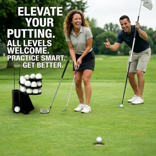 Portable Automatic Golf Ball Dispenser & Tee-Up Machine for Practice