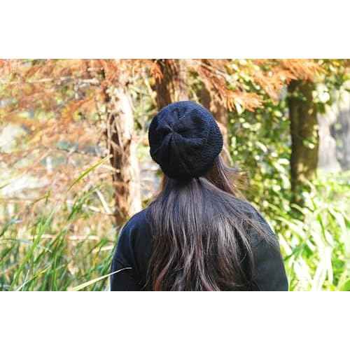 Thin Crochet Beanie Hat for Women Summer Winter Fall Mesh Slouchy Knit Hats Lightweight Crochet Caps
