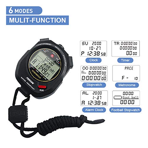 Professional Timer Stopwatch, Digital Sports Stopwatch with Countdown Timer, 100 Lap Memory, 0.01 Second Timing,Water Resistant,Multi Functional Stopwatch for Swimming Running Training etc