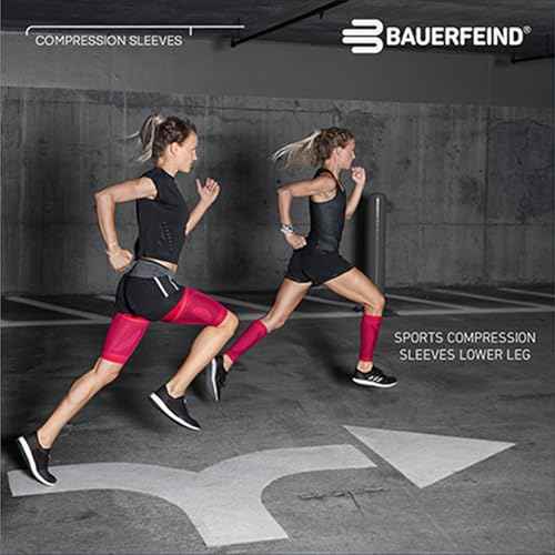 Bauerfeind Sports Compression Lower Leg Calf Sleeves (1 Pair) - Improved Circulation, Airknit Fabric Breathable, Washable