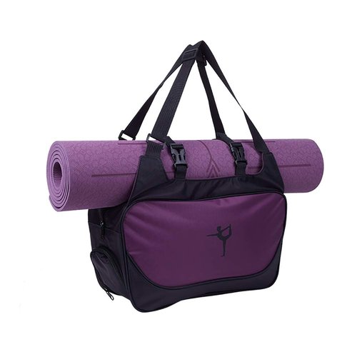 RiToEasysports Water Proof Yoga Mat Bag, Large Capacity Sport Handbag with Viscose Design Shoulder Strap for Yoga (Purple)