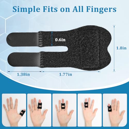 Trigger Thumb Splints 5 Pack - Finger Immobilizers for Injuries & Support