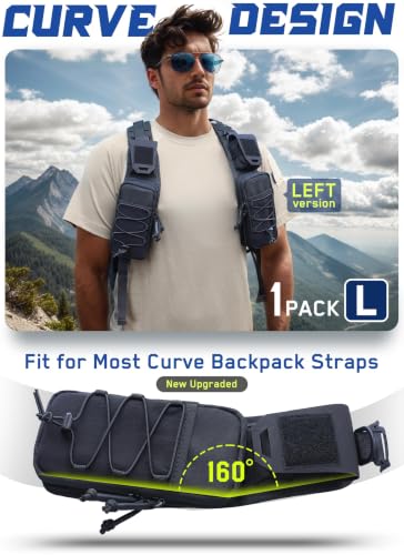 WYNEX Molle Backpack Pouch Left Black Tactical Gear Accessory