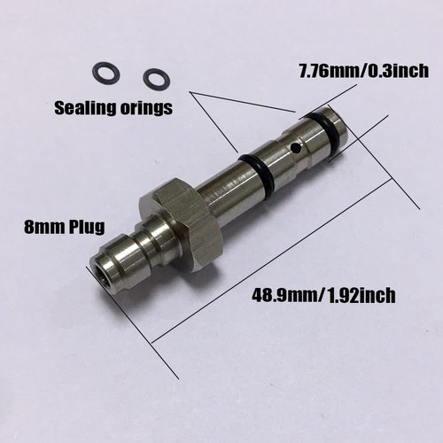 Aopkeo Filling Porbe Quick Charging Adapter Replacement Adaptor for Paintball PCP Airsoft Rifle Logun, Webley, FX Hatsan, Evanix Stainless Steel (8mm Fill Nipple - 0.3inch)
