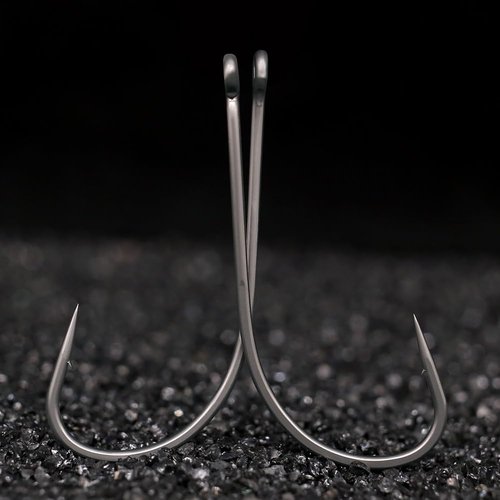 Drop Shot Hooks Wacky Rig Neko Bass Fishing Finesse Worm Size 2/0~#4 25Pack Bulk (Size 2 Pack of 25)