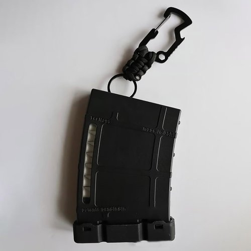 Golf Tees Storage Cilp Barrel Bundle,Magazine Golf Tee Storage Box with Carabiner, Holds 18 Tees, Attach To Belt,Great Gift for Golfers (black)