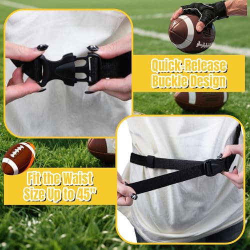 14 Player Flag Football Belts Set with Quick-Release Buckles and Flags