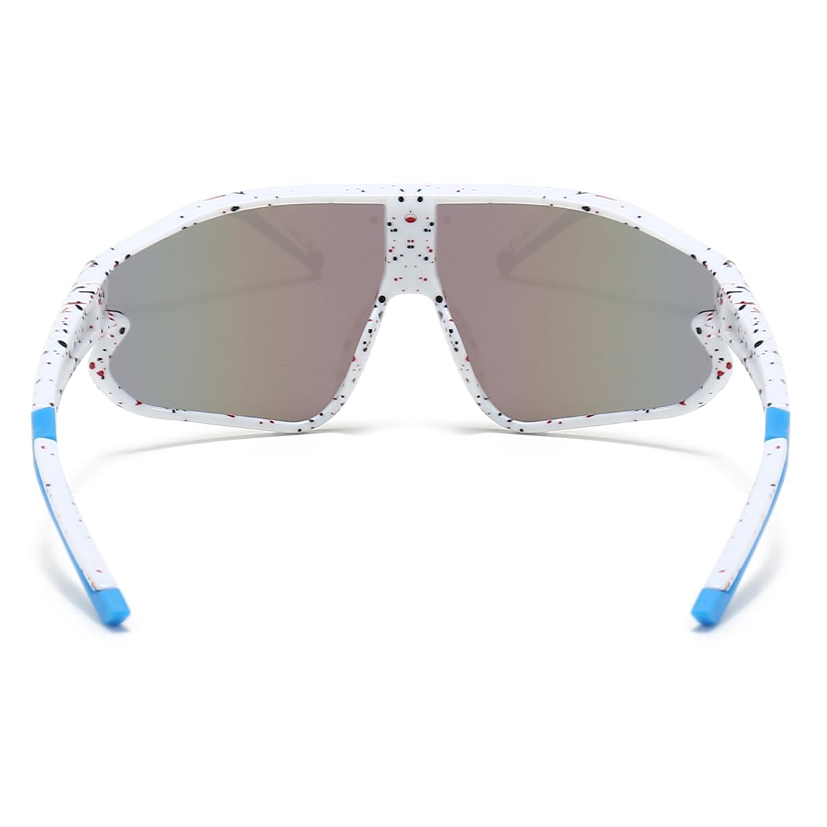 JOVAKIT Kids Baseball Sunglasses for Boys Girls Age 6-16, Youth Baseball Sun Glasses UV400 Sports Cycling Shades (White/Purple Mirror)