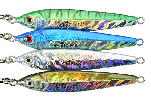 Fishing Bullet Jig 1.5oz - 3 Pack in Green Mackerel - Vibrant Lifelike Colors
