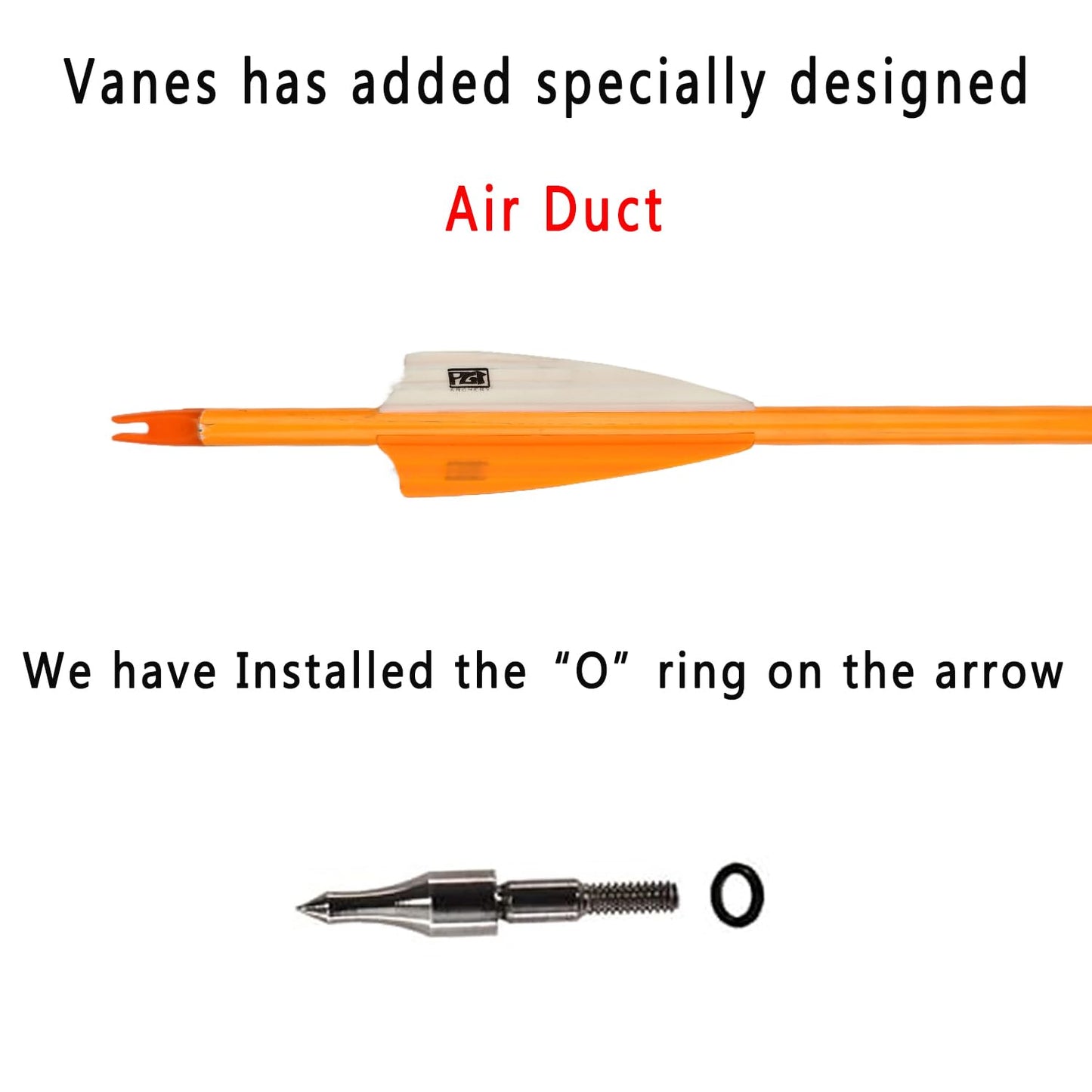 PG1ARCHERY 30Inch Carbon Arrows for Hunting Archery Removable Tips Spine 400 with 3“ Vanes Suit for Compound & Recurve Bow (Pack of 12) (White Orange)