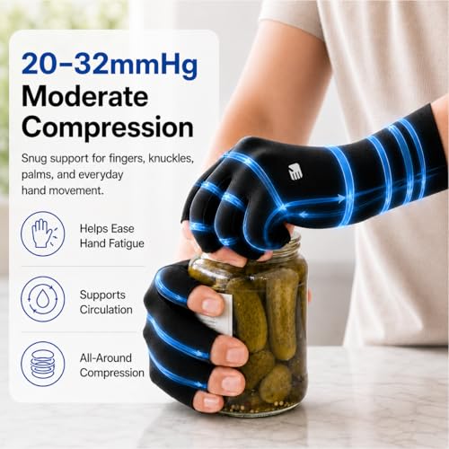 INZILOTEX Medium Arthritis Compression Gloves 20-32mmHg Pain Relief