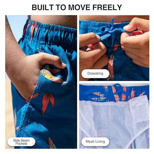 Kanu Surf Boys' Reflection Quick Dry UPF 50+ Beach Swim Trunk