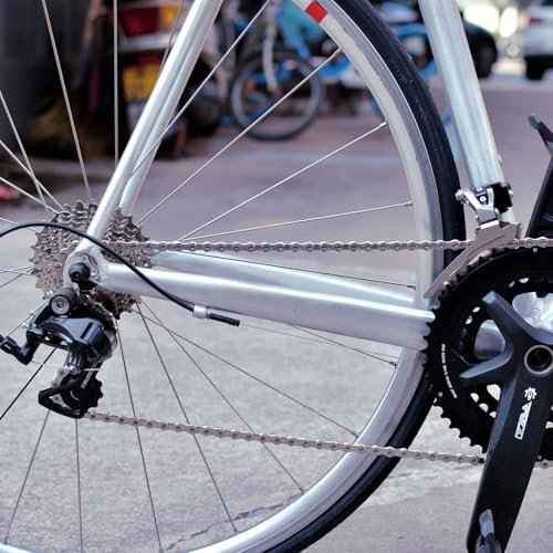 6/7/8 Speed Bike Chain,Suitable for Road Bicycles,Mountain Bike Accessories,Full Silver Plating,116 Links,Compatible with Shimano/SRAM Mountain, Road Bike