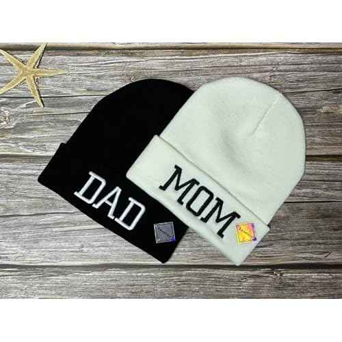 Mr Mrs Grandpa Grandma Dad Mom Hubby Wifey Beanie Hats